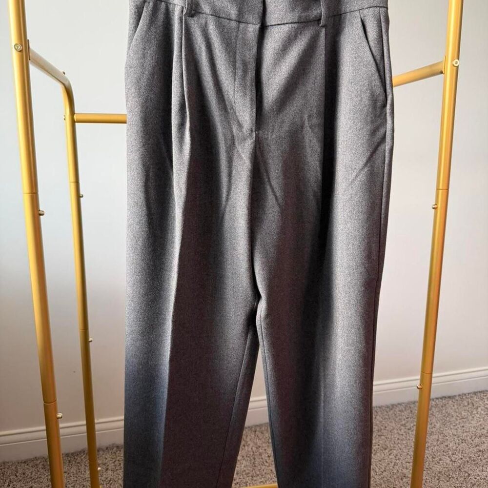 Zara Women's Grey Wool Blend Trousers